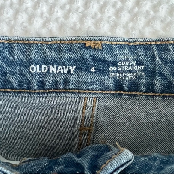 Old Navy High-Rise Curvy OG Straight Cutoff Shorts Lila Blue Size 4 Festival - Picture 5 of 10